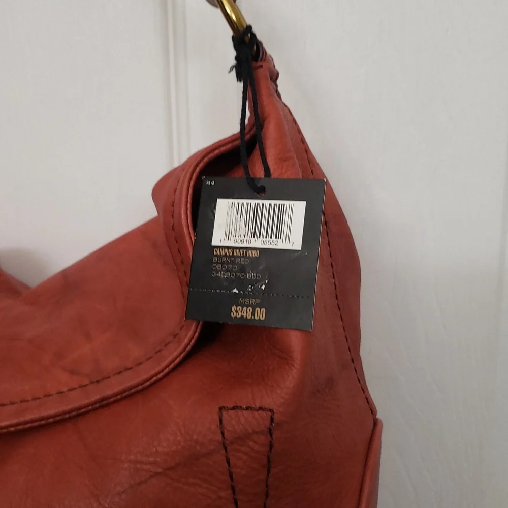 Frye Campus Rivet Hobo. Color‎ Burnt Red. (B1).